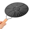 Bordmattor Luxshiny Induktion Burner 2st Grab Iron Trivet Trähandtag Metal Pan Holder Pads Non Slip Servering Rishes