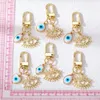 Keychains 20pcs Shell Heart Evil Eye Hamsa Hand Keychain Keyring Blue Bag Car Pendant Key Ring Accessory