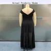 Kuclut Women Plus Size Dress Summer Elegant Solid One Shoulder v Neck Slit Nipped Waist Invined Party特大のドレス240129