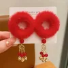 Hair Accessories 1pair Red Bow Children Rope Hairball Tang Suit Chinese Year Headwear Tassel Hanfu