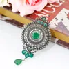 دبابيس Sunspice MS Retro Vintage Turkish Women Crystal Brooch Silver Silver Colour Round Crown Hijab Lapel Bins Jewelry Jewelry
