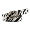 Cintos Designers de luxo Cinto de leopardo para mulheres cobra zebra impressão fina cintura de crina fivela feminina