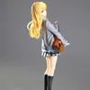 Anime Action Figür Nisan ayında yalanınız Kaori Miyazono Karikatür Bebek Pvc 20cm Boxpacked Japon Heykelcik Dünyası 20 cm 240131