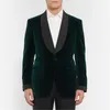 Abiti da uomo in velluto da ballo per uomo Slim Fit 2 pezzi da sposa sposo smoking personalizzato moda maschile giacca da smoking con pantaloni neri 2024