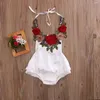 Rompers Toddler Spädbarn Born Baby Girl Floral Backless Jumpsuit Bodysuit Clothes Playsuit 0-3T