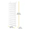 12Tier Over the Door Mesh Shoe Rack 36 Pair Metal White Organizer Storage Pairs s Shelves Space 240130