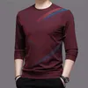 Streetwear Fashion Men Long Sleeve Tshirt Spring Autumn Basic Business Man Clothes Jersey Korean Bottom Loose Casual Tops 240130