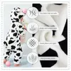 MICHLEY Halloween Cow Flannel Baby Rompers Winter Clothes Costume Hooded Bodysuits Pajamas Animals Overall Jumpsuit For Girl Boy 240202