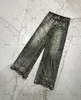 Y2k Grigio Street Rock Abbigliamento Punk Gotico Jeans oversize a vita alta UOMO Hip Hop americano Pantaloni gamba larga dritti retrò UOMO 240126