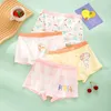 Calcinha feminina bebê algodão macio roupa interior meninas rosa menina briefs criança dos desenhos animados calcinha crianças calcinha flor (pacote de 4)