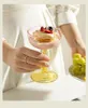 Wine Glasses Creative Multicolored Goblets Ice Cream Dessert Cups Pudding Bowls Household Milk Juice Drinking Breakfast Dinner