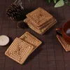 Table Mats 41XB Handmade Rattan Mat Placemat For Kungfu Tea Coffee Drinks Pot Cushion Pa