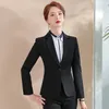 Calças femininas de duas peças izicfly outono primavera estilo preto uniforme de escritório conjunto de negócios para mulheres calça e blazer elegante roupa de trabalho