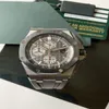 Brand World Luxury Watch En İyi Versiyon Otomatik Erkekler İzle 26400io.o.a004ca.01 Titanyum