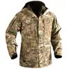 Vestes de chasse Veste tempête tactique pour hommes mi-longueur en plein air printemps et automne coupe-vent chaud camouflage uniforme de combat trench-coat