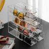 Transparente Acryl-Aufbewahrungsbox für Brillen, 4-lagige Sonnenbrillen-Display, Desktop-Kleinigkeiten, Pull 240118