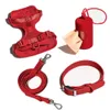 Hundegeschirr und Leine-Set, keine Zugweste, wasserdichtes PVC-Halsband für kleine, mittelgroße und große Hunde 240131