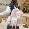 Schultaschen Japanischer Trend Kontrastfarbe Mädchen Rucksack Mitte Niedliche Tasche Große Kapazität Lässige Reise Computer Buch Frauen