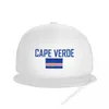 Boll Caps Cape Verde Flagg Flat Brim Baseball Cap Breattable Justerbara män Kvinnor utomhus Hip Hop Hatt för gåva