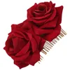 Bols Rose Fleur Pince À Cheveux Glissière Danseuse De Flamenco Broche Broche Dame Accessoires De Coiffure