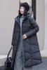 女性のトレンチコート2024冬の中国のレトロプレートボタンが厚くなったジャケット大規模コットンコートロングパーカーアブリゴスZ3770
