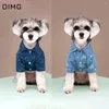 Dog Apparel OIMG Fashionable Small Dogs Denim Shirts Spring Puppy Clothing Cute Cartoon Pet Clothes Party Cat Tshirts Handsome Outfits