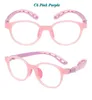 Lunettes de soleil Cadres Filles Coloré Silicone Lunettes rondes pour enfants Garçon Lentille claire Bleu Rose Fille Cadre optique Enfants Ultraligt