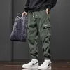 Inverno masculino velo jogging calças quentes grosso veludo carga calças moda coreano casual harem sweatpants streetwear preto 240124