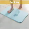 Diatomit Mat Diyatomlu Dünya Banyo Mat Süper Emici Slip Olmayan Hızlı Kurutma Banyo Duş Halı Kapısı Ev Kat Banyo Mat 240130