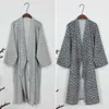 Men's Sleepwear Japanese Classic Bathrobe Kimono Yukata Traditional Gown Nightwear Robe Casual Bathing Sweat Steaming Pajamas