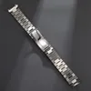 316L Stainless Steel SKX 18mm 20mm Brush Polish Solid Stainless Steel President Watch Strap Band Curved End 240125