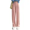 Kadın pantolon düz bacaklı pantolon yüksek belli takım elbise kadın ofis için giyim bahar/yaz/sonbahar