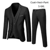 Männer Slim 3 Stück Anzug Set Formale Party Jacke Weste Hosen Sets Für Business Hochzeit Hohe Qualität Trendige Männliche Blazer 240201