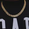 Anpassad diamant kubansk länkkedja VVS Moissanite Gold Necklace Iced Out Bling Hip Hop Jewelry Silver Plated