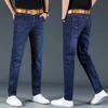 Marca masculina jeans de inverno flanela estiramento de alta qualidade jean calças masculinas moda casual calças masculinas calças jeans 240119