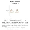 Boucles d'oreilles coréen Unique perle cristal fleur dos Double face pour femmes bijoux