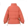 Trenchs de femmes manteaux femme hiver sud-coréen polyvalent épaissi chaud coton veste mode court collège style manteau de pain