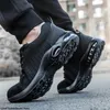 Steel Toe Work Shoes Men Women Safety Shoes Air Cushion Work Safety Sneakers Anti-Smash Work Boots Breathable Construction Shoes 240130