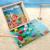 Kids Early Education Props Wooden Magnetic Games 3D Fishing Toy Game Baby Educational Toys Children Birthday Christmas Gift 240202