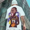 Moda hip-hop rua de manga curta lakers 23 james camiseta para homens verão shorts manga luxo moda camisas gráfico