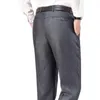 Pantalones de traje de hombre de alta calidad Pantalones de primavera de verano clásicos Pantalones de otoño de cintura alta Pantalones casuales de negocios Drop Gozbkf 240119