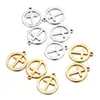 Charms 10Pcs/lot Wholesale Stainless Steel Round Cross For Jewelry DIY Making Religious Catholic Pendants Accessories