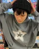Y2k Star Print Streetwear Harajuku surdimensionné ample hommes à capuche mode Baggy décontracté sweat femmes vêtements 240201