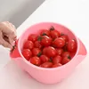 Geschirr Sets Obst Sieb Sieb Multifunktionale Tischplatte Süßigkeiten Snack Gemüsebehälter Doppelschicht Waschen Abtropfkorb für