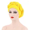 Vêtements ethniques Glitter Diamants Tresses Turban Cap Femelle Multicouche Musulman Head Wraps Africain Auto Gele Headtie Nigeria Headwrap Turbante