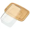 Plates Restaurant Party Multipurpose Durable Convenient Keep Fresh With Lid Heat Preservation Practical Rectangular Butter Dish Cheese
