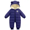 LZH Baby Snowsuit Infant Labort Compley Board Winter Winter Jumpsuit for Boys Girls Romper for Baby Sails Children Assume 240122