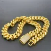 Designer di gioielli Hip Hop Iced Out vvs Moissanite Clasp Collana personalizzata in oro con catena in acciaio inossidabile 8mm 10mm 12mm 14mm