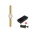 Wristwatches Fashion Brand Diamond Inlaid Vintage Chain Oval Women's Watch Gold Silver Heart Strap Waterproof Quartz Montres Femmes