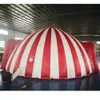 Ingresso da circo oxford rosso bianco da 10 m di diametro Tenda igloo gonfiabile pop-up di alta qualità con cupola piena per ingresso per feste per eventi all'aperto